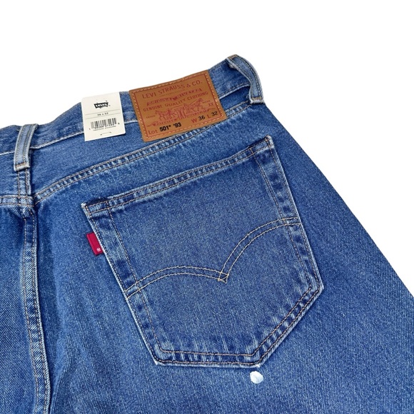 Levi's® Premium 501 ‘93 Straight Fit Paint Splatter Distressed Jeans - Picture 8 of 10